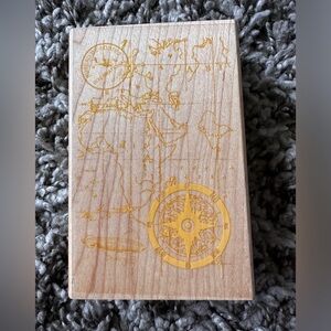 Delta 3007F Travel Map Rubber Stamp